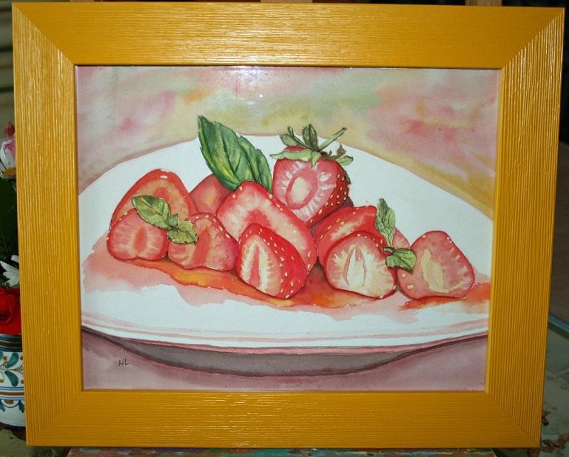 Aquarelle les fraises