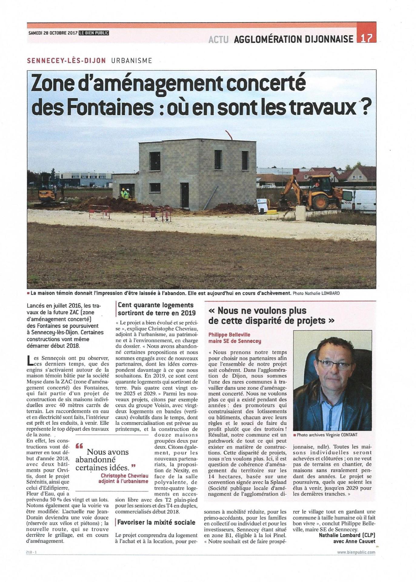 Article zac des fontaines