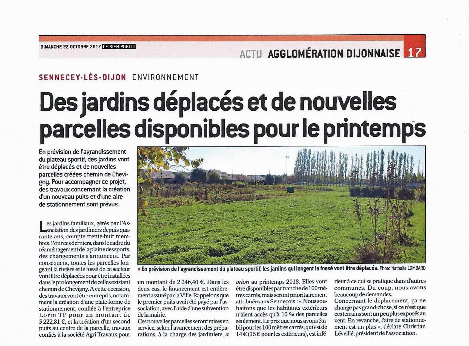 Deplacement jardins