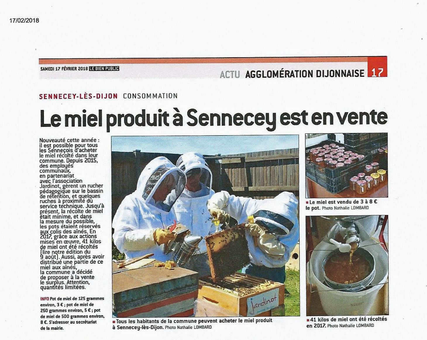 Vente de miel 2018